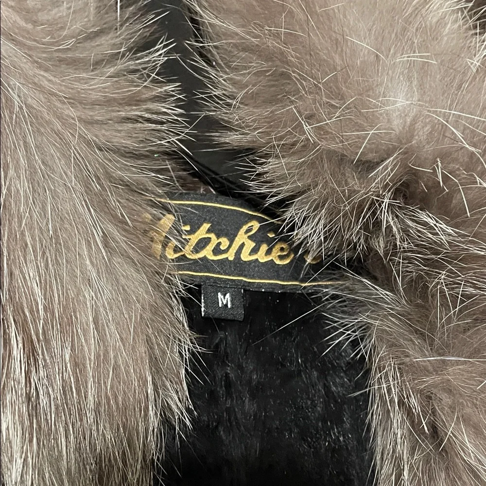 Real genuine knit Fur Trimmed Vest - Picture 11 of 17